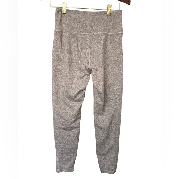 Zobha Leggings Yoga Pants Side Pockets Dark Tan Size Medium - Picture 2 of 5